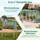 Portable Mini Greenhouse with PE Cover and Zippered Door