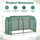 Portable Mini Greenhouse with PE Cover and Zippered Door