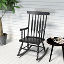Rocking Chair with Solid Wooden Frame for Garden and Patio