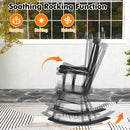 Rocking Chair with Solid Wooden Frame for Garden and Patio