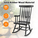 Rocking Chair with Solid Wooden Frame for Garden and Patio