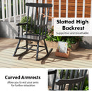 Rocking Chair with Solid Wooden Frame for Garden and Patio