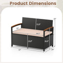 Outdoor Storage Bench Deck Box Patio Furniture with Cushion-White