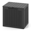 Outdoor Storage Box 25 Gallon Deck Box with Lockable Lid and Wicker-woven Texture