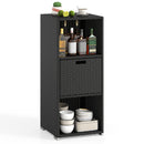 Outdoor Storage Cabinet Patio Wicker Organizer with Drawer