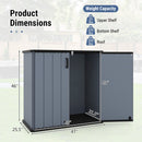 Outdoor Storage Shed 23.5 Cu.ft All-Weather Storage Box with Floor Lockable Door