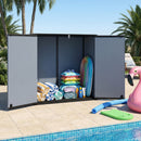 Outdoor Storage Shed 23.5 Cu.ft All-Weather Storage Box with Floor Lockable Door
