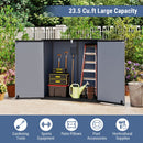 Outdoor Storage Shed 23.5 Cu.ft All-Weather Storage Box with Floor Lockable Door