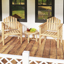 Outdoor Wood Armchair Wooden Patio Dining Chair with Armrests