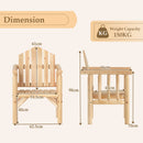 Outdoor Wood Armchair Wooden Patio Dining Chair with Armrests