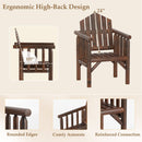 Outdoor Wood Armchair Wooden Patio Dining Chair with Armrests