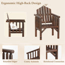 Outdoor Wood Armchair Wooden Patio Dining Chair with Armrests