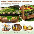 Outdoor Wooden Mud Kitchen with Water Faucet & Planter