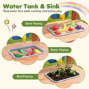 Outdoor Wooden Mud Kitchen with Planter Box and Sink