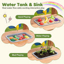 Outdoor Wooden Mud Kitchen with Planter Box and Sink