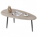 Oval Coffee Table Mid Century Center Table with Sturdy Metal Construction