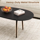 Oval Coffee Table Mid Century Center Table with Sturdy Metal Construction