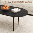 Oval Coffee Table Mid Century Center Table with Sturdy Metal Construction