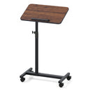 Adjustable Overbed Table with Rolling Wheels - Walnut