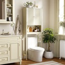 Over The Toilet Storage Cabinet with Fluted Doors