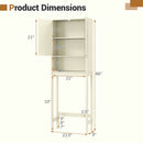 Over The Toilet Storage Cabinet with Fluted Doors
