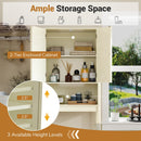 Over The Toilet Storage Cabinet with Fluted Doors