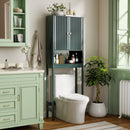Over The Toilet Storage Cabinet with Fluted Doors