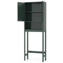 Over The Toilet Storage Cabinet with Fluted Doors