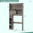 Over The Toilet Storage Cabinet with Sliding Barn Door and Adjustable Shelves