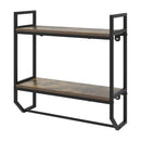 Over the Toilet Wall Mounted Shelf with Towel Bar - Gray