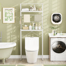 Over the Toilet Storage Rack 3-Tier Over Toilet Bathroom Organizer with Towel Holder-White
