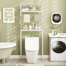 Over the Toilet Storage Rack 3-Tier Over Toilet Bathroom Organizer with Towel Holder-White