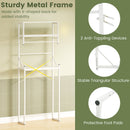 Over the Toilet Storage Rack 3-Tier Over Toilet Bathroom Organizer with Towel Holder-White