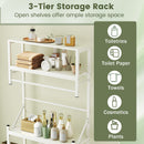 Over the Toilet Storage Rack 3-Tier Over Toilet Bathroom Organizer with Towel Holder-White