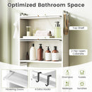 Over-the-toilet Cabinet Bathroom Organizer with 2 Flip-up Cabinets