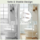 Over-the-toilet Cabinet Bathroom Organizer with 2 Flip-up Cabinets