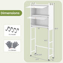 Over-the-toilet Cabinet Bathroom Organizer with 2 Flip-up Cabinets