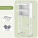 Over-the-toilet Cabinet Bathroom Organizer with 2 Flip-up Cabinets