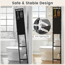 Over-the-toilet Cabinet Bathroom Organizer with 2 Flip-up Cabinets