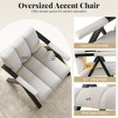 Oversized Accent Chair with Metal Frame and Armrests