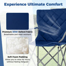 Oversized Camping Chairs Outdoor Folding Chair with Cooler Pouch and Cup Holder