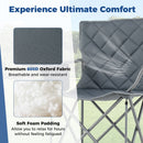 Oversized Camping Chairs Outdoor Folding Chair with Cooler Pouch and Cup Holder