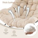 Oversized Egg Papasan Chair with Padded Cushion for Porch