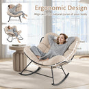 Oversized Egg Papasan Chair with Padded Cushion for Porch