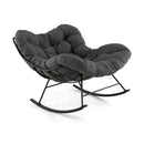 Oversized Egg Papasan Chair with Padded Cushion for Porch