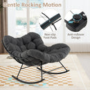 Oversized Egg Papasan Chair with Padded Cushion for Porch