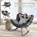 Oversized Egg Papasan Chair with Padded Cushion for Porch