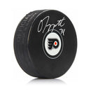 Owen Tippett Autographed Philadelphia Flyers Hockey Logo Puck