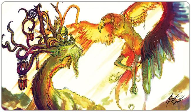 Elk and Phoenix Playmat