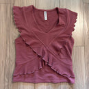 American Rag Juniors Ruffled Top, Large